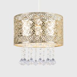 ValueLights Enna Gold Ceiling Pendant Droplets Shade - thumbnail 4