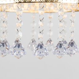 ValueLights Enna Gold Ceiling Pendant Droplets Shade - thumbnail 5