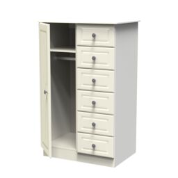 Ready Assembled 2 U Stirling 1 Door 5 Drawer Childrens Wardrobe (Ready Assembled) in Cream - thumbnail 5