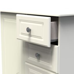 Ready Assembled 2 U Stirling 1 Door 5 Drawer Childrens Wardrobe (Ready Assembled) in Cream - thumbnail 6