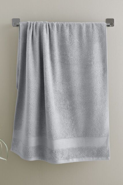 Catherine Lansfield 'Anti Bacterial' Cotton Towels in Silver - image 1