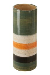 Orsina Sorrell Large Multicoloured Ceramic Vase in Green - thumbnail 4