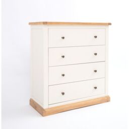 Cabinet Bits Trevi 4 Drawer Chest of Drawers Brass Knob in Off-White - thumbnail 2