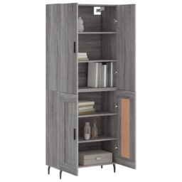 Berkfield Home Highboard Grey Sonoma 69.5x34x180 cm Engineered Wood - thumbnail 3