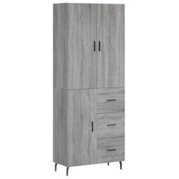 Berkfield Home Highboard Grey Sonoma 69.5x34x180 cm Engineered Wood - thumbnail 2