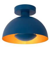 Netlighting Siemon Modern Flush Ceiling Light Ø 25cm 1xE27 Blue - thumbnail 1