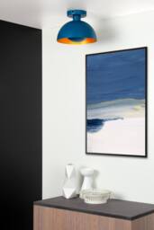 Netlighting Siemon Modern Flush Ceiling Light Ø 25cm 1xE27 Blue - thumbnail 5