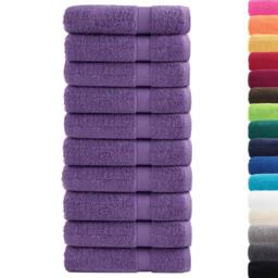 Berkfield Home Premium Hand Towels SOLUND 10 pcs Purple 50x100 cm 600 gsm