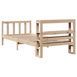 Berkfield Home Beautiful Bed Frame without Mattress 90x200 cm Solid Wood Pine in Natural - thumbnail 6