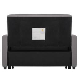 BTM Folding sofa bed with adjustable backrest ideal for small spaces in Grey - thumbnail 7