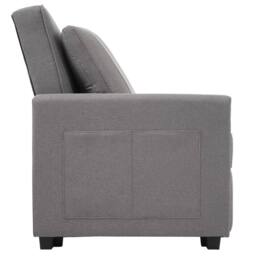 BTM Folding sofa bed with adjustable backrest ideal for small spaces in Grey - thumbnail 3