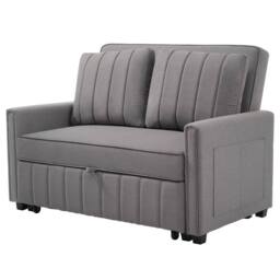BTM Folding sofa bed with adjustable backrest ideal for small spaces in Grey - thumbnail 8