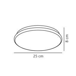 Nordlux Modern Indoor Ceiling Light White Metal Intergrated LED 20, 000hrs - Mains Powered, IP44 - thumbnail 5