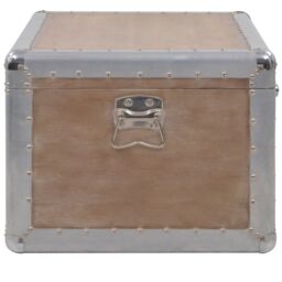 Berkfield Home Storage Box Solid Fir Wood 91x52x40 cm Brown - Size: 91 x 52 x 40 cm - thumbnail 3