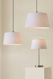 ValueLights Aspen White Tapered Easy Fit Pendant Lamp Shade - Size: Large - thumbnail 8