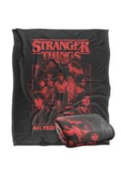 Stranger Things Mindflayer Group Horror Movie Poster 152 X 127 Cm Blanket in White - thumbnail 2