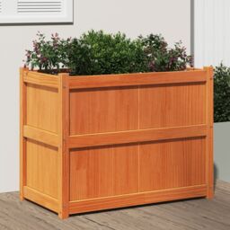 Berkfield Home Garden Planter Wax Brown 90x50x70 cm Solid Wood Pine - Size: 90 x 50 x 70 cm