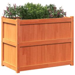Berkfield Home Garden Planter Wax Brown 90x50x70 cm Solid Wood Pine - Size: 90 x 50 x 70 cm - thumbnail 4