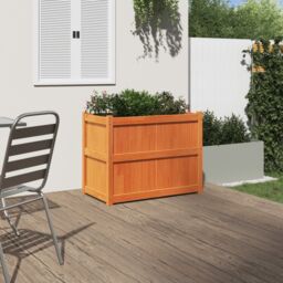 Berkfield Home Garden Planter Wax Brown 90x50x70 cm Solid Wood Pine - Size: 90 x 50 x 70 cm - thumbnail 3
