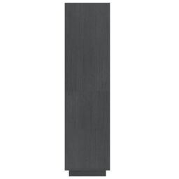 Berkfield Home Book Cabinet/Room Divider Grey 60x35x135 cm Solid Pinewood - Size: 60 x 35 x 135 cm - thumbnail 6