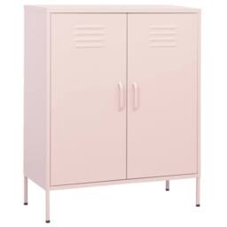 Berkfield Home Storage Cabinet Pink 80x35x101.5 cm Steel