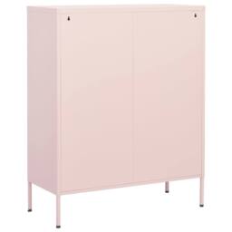 Berkfield Home Storage Cabinet Pink 80x35x101.5 cm Steel - thumbnail 5