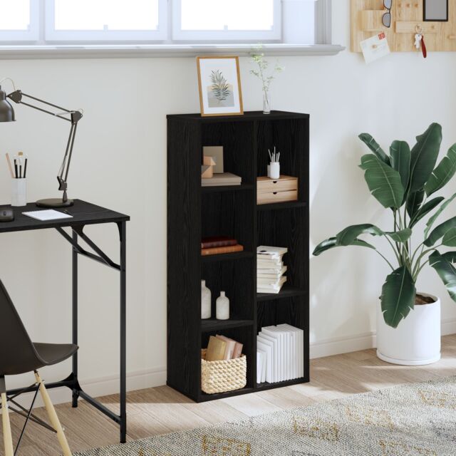 Berkfield Home Bookcase Black Oak 50x25x105 cm Engineered Wood - Size: 50 x 25 x 105 cm - image 1