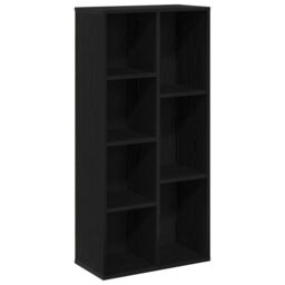 Berkfield Home Bookcase Black Oak 50x25x105 cm Engineered Wood - Size: 50 x 25 x 105 cm - thumbnail 2