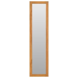 Berkfield Home Wall Mirror with Shelves 30x30x120 cm Solid Teak Wood in Brown - Size: 30 x 30 x 120 cm - thumbnail 2