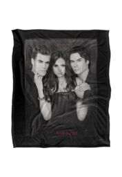 Warner Brothers Vampire Diaries That was Then Silky Touch Super Soft Throw Blanket in White - thumbnail 1