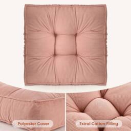 NESTLUNE Thick Cotton Seat Cushion For Garden Dining Pink - Size: 100 cm x 190 cm - thumbnail 1