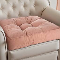 NESTLUNE Thick Cotton Seat Cushion For Garden Dining Pink - Size: 100 cm x 190 cm - thumbnail 3
