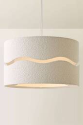 ValueLights Livie Boucle XL Easy Fit Ceiling Floor Lamp Shade 50cm in Cream - thumbnail 3