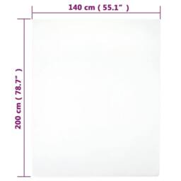 Berkfield Home Jersey Fitted Sheet White 140x200 cm Cotton - thumbnail 4