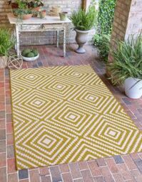 Rugstyle Summer Breeze Outdoor Rug in Green - Size: 100 cm x 150 cm - thumbnail 1