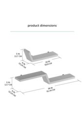 MH London Wall Shelf Shelves & Bookcases Set of 2 Solid Wood Floating Shelf Bookshelves - Large Penny in Walnut - thumbnail 6