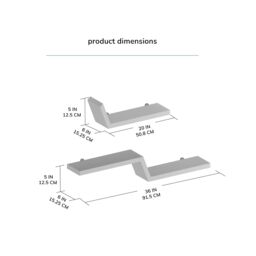 MH London Wall Shelf Shelves & Bookcases Set of 2 Solid Wood Floating Shelf Bookshelves - Large Penny in Walnut - thumbnail 5