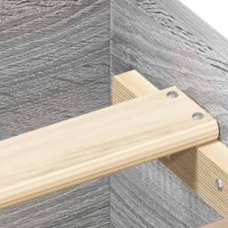Berkfield Home Bed Frame with Headboard & Footboard Grey Sonoma 200x200 cm - thumbnail 8