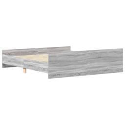 Berkfield Home Bed Frame with Headboard & Footboard Grey Sonoma 200x200 cm - thumbnail 7