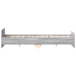 Berkfield Home Bed Frame with Headboard & Footboard Grey Sonoma 200x200 cm - thumbnail 6