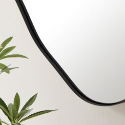 FurnitureboxUK Vita Irregular Pebble Wall Mirror with Black Or Gold Frame - thumbnail 3