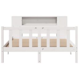 Berkfield Home Bookcase Bed without Mattress White 160x200 cm Solid Wood Pine - thumbnail 4