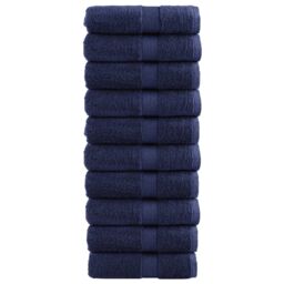 Berkfield Home Premium Guest Towels SOLUND 10pcs Navy Blue 30x50cm 600gsm - thumbnail 1