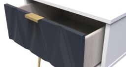 Ready Assembled 2 U Dallas 1 Drawer Bedside (Ready Assembled) in Dark Blue - thumbnail 5