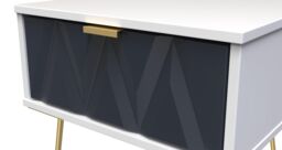 Ready Assembled 2 U Dallas 1 Drawer Bedside (Ready Assembled) in Dark Blue - thumbnail 4