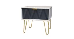 Ready Assembled 2 U Dallas 1 Drawer Bedside (Ready Assembled) in Dark Blue - thumbnail 3