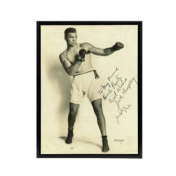 "Artery8 Boxer Mauler Jack Dempsey Framed Canvas Wall Art Print in Beige - Size: W12"" x H16""" - thumbnail 1