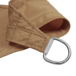 Primrose 3.6m Triangle Waterproof Patio Sun Shade Canopy 98% UV Block Free Rope in Brown - thumbnail 3