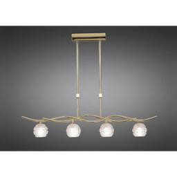 Netlighting Dali Telescopic Linear Pendant Line 4 Light G9 Polished Brass in Gold - thumbnail 2