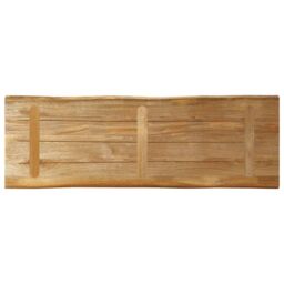 Berkfield Home Table Top Live Edge 110x40x3.8 cm Solid Wood Rough Mango in Brown - thumbnail 5